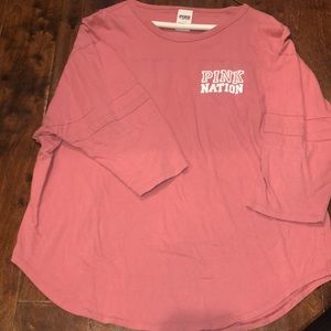 VS PINK mid sleeve shirt